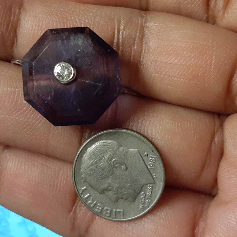 925 Bi Color Fluorite Earrings. PRICE IS FIRM. - Picture 5 of 7